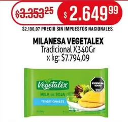 Vegetalex - MILANESA VEGETALEX