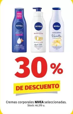 Nivea - Cremas corporales seleccionadas.