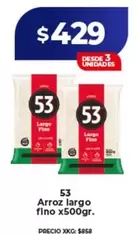 53 - Arroz largo fino x500gr.