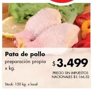 X$ - Pata de pollo