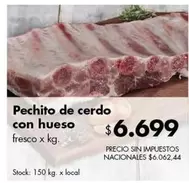 X$ - Pechito de cerdo con hueso