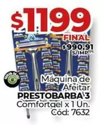 Prestobarba - Máquina de Afeitar