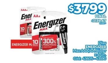 Energizer - Max AAA/AA Blister