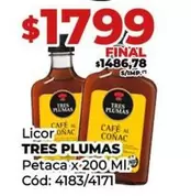 Tres Plumas - Licor TRES PLUMAS