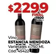 Estancia Mendoza - Varietales x 750 MI.