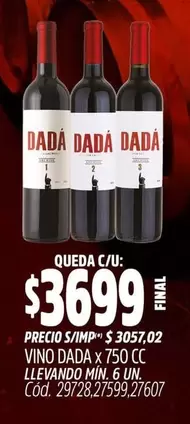 Dada - VINO x 750 CC