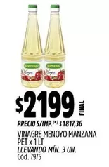 Menoyo - VINAGRE MANOYO MANZANA