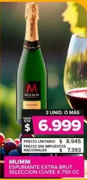 Mumm - Espumante Extra Brut Seleccion Cuve