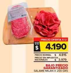 Bajo Precio Garantizado Salame Milan