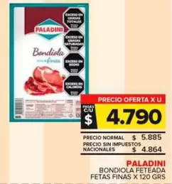 Paladini - Bondiola Feteada Fetas Finas