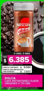Dolca - Cafe Instantaneo Suave Origenes