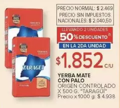 Taraguí - YERBA MATE CON PALO