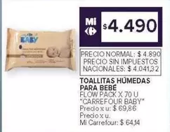 Flow - TOALLITAS HÚMEDAS PARA BEBÉ