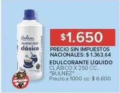 X$ - EDULCORANTE LIQUIDO CLÁSICO