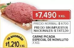 X$ - CARNE PICADA ESPECIAL DE NOVILLITO