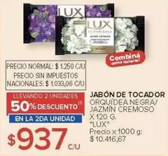 Lux - JABÓN DE TOCADOR ORQUÍDEA NEGRA/ JAZMÍN CREMOSO