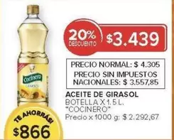 Cocinero - ACEITE DE GIRASOL