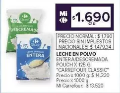 X$ - LECHE EN POLVO