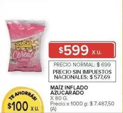 X$ - MAÍZ INFLADO AZUCARADO