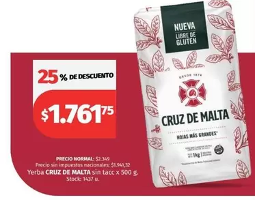 Cruz de Malta - Yerba sin tacc