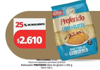 Preferido - Rebozador libre de gluten