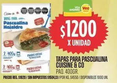 Vea - TAPAS PARA PASCUALINA