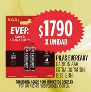 Eveready - PILAS CARBÓN AAA EXTRA DURATION