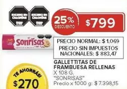 Sonrisas - GALLETTITAS DE FRAMBUESA RELLENAS