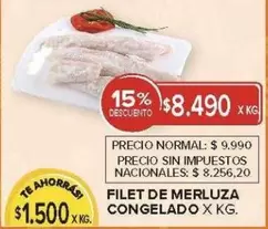 X$ - FILET DE MERLUZA CONGELADO