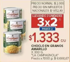 La Campagnola - CHOCLO EN GRANOS AMARILLO