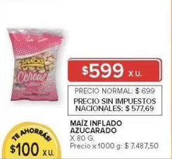 X$ - MAIZ INFLADO AZUCARADO