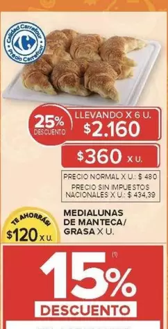 Carrefour - MEDIALUNAS DE MANTECA/GRASA