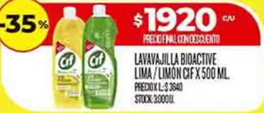 Cif - LAVAVAJILLA BIOACTIVE