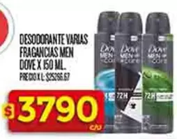 Dove - DESODORANTE VARIAS FRAGANCIAS MEN
