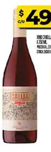 XL - VINO CRIOLLA