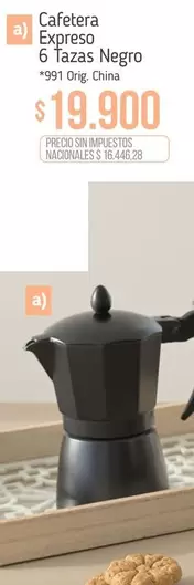Negro - Cafetera Expreso 6 Tazas