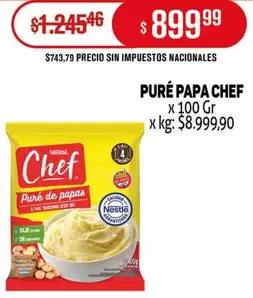 X$ - PURÉ PAPA CHEF