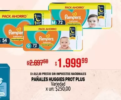 Huggies - PAÑALES HUGGIES PROT PLUS