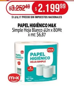 M&K - PAPEL HIGIÉNICO