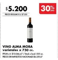 X$ - VINO ALMA MORA