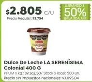 La Serenísima - Dulce De Leche Colonial