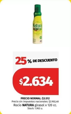 Natura - girasol x 120 cc