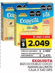 Exquisita - Bizcochuelo Coco/Naranja/Limon