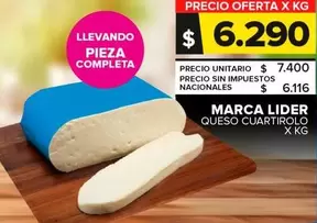 Marca Lider - Queso Cuartirolo