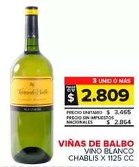 Viñas De Balbo - Vino Blanco Chablis