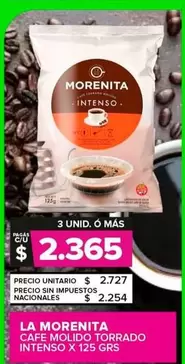 La Morenita - Cafe Molido Torrado Intenso
