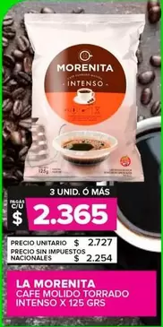 La Morenita - Cafe Molido Torrado Intenso