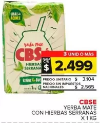 CBSE - Yerba Mate Con Hierbas Serranas