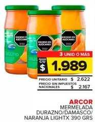 Arcor - Mermelada Durazno/Damasco/Naranja Light