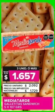 Media Tarde - Galletitas Sandwich